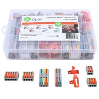 Lever-Nut, Wire Connect, Conductor Compact Splicing Connectors,Lever Nut Kit for Electrical Wires Solid Stranded Flexible Wires (Pack of 62)