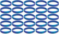 25 Suicide Teal and Purple Silicone Awareness Bracelets - Medical Grade Silicone - Latex and Toxin Free (25 High Quality Bracelets)