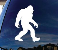 So Cool - Bigfoot Sasquatch - Vinyl 5" tall (color: WHITE) decal laptop tablet skateboard car windows sticke