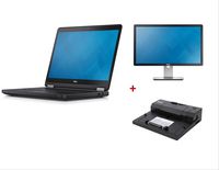 Dell Latitude E5250 12.5" Laptop, Intel Core i3-5010U 2.1GHz, 4GB RAM, 128GB Solid State Drive, Windows 10 Pro, with Docking Station and 22" Dell P2214H Monitor (Ceritified Refurbished)
