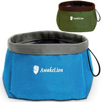 Awakelion Collapsible Dog Bowl 2 Pack , Portable Travel Pet Bowl For Food And Water,Perfect for Medium & Large Dog （2000ML）