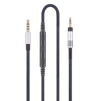 Audio Replacement Cable Compatible with Audio Technica ATH-M50x, ATH-M40x, ATH-M70x Headphones, Audio Cord with in-Line Microphone and Remote Volume Control Compatible with iPhone iPod ipad Apple