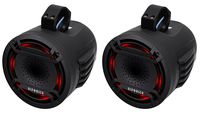 (2) Hifonics TPS-CP80 8" 180 Watt Marine Boat Wakeboard Tower Speakers w/LED's