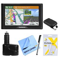 Garmin Drive 51 LMT-S GPS Navigator (010-01678-0C) - USA With Driver Alerts w/Accessories Bundle Includes, Dual 12V Car Charger for GPS, Screen Protectors, Protect & Stow Case Mini + More