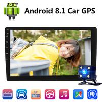 Binize 2 Din 10.1'' Inch HD Quad Core in Dash Android 8.1 Universal Car Stereo Radio GPS Navigation with WiFi Bluetooth SWC Touch Screen in Dash Multimedia MP5 Player FM/AM CAM