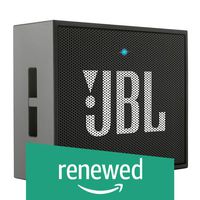 JBL GO Portable Wireless Bluetooth Speaker W/A Built-in Strap-Hook (Black) (Certified Refurbished)