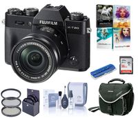 Fujifilm X-T20 Mirrorless Digital Camera, w/XC 16-50mm f/3.5-5.6 Lens Black, 24.3MP, 4K UHD Video, Bundle with Camera Bag + Filter Kit + PC Software Kit + 16GB SD Card + Cleaning Kit + Card Reader