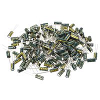 uxcell Aluminum Radial Electrolytic Capacitor Low ESR Green with 2.2uF 100V 105 Celsius Life 3000H 5 x 11 mm High Ripple Current,Low Impedance 150pcs