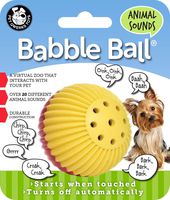 Pet Qwerks Animal Sound Babble Ball Interactive Toys - Flashing Motion Activated Electronic Talking Ball, Treat Toy That Makes Animal Noises - Avoids Boredom & Keeps Active | for Small Dogs & Puppies
