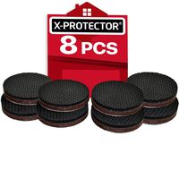 Non Slip Furniture Grippers X-PROTECTOR - Premium 8 pcs 2" Furniture Pads! Best SelfAdhesive Rubber Feet for Furniture Feet - Ideal Non Skid Furniture Floor Protectors for Fixation in Place Furniture