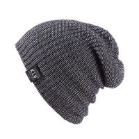 Bolayu Fashion Men Baggy Warm Crochet Winter Knit Slouchy Hat Ski Caps (Black)