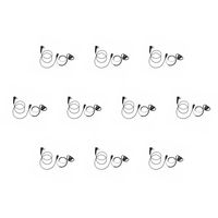10 Pack BOMMEOW BDS15-M1A D Shape Earhanger D-Earpiece for Motorola Mototrbo CLS1410 XT460 Bearcom