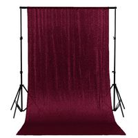 ShinyBeauty Sequin Curtain Backdrop 2 Panels 5FTx10FT Wine Polyester Backdrop Drapes Curtains Panels Photo Curtain Backdrop-191024E