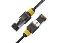 LINKUP [Fluke Certified] Cat7 Ethernet Cable -5 FT (3 Pack) 10G Double Shielded RJ45 S/FTP Patch Cables | for Network Internet LAN Switch Panel Router Gaming | Extreme High Speed |30AWG Black