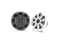 Kicker KM65 6.5-Inch (165mm) Marine Coaxial Speakers with 3/4-Inch (20mm) Tweeters, 4-Ohm, Charcoal and White Grilles
