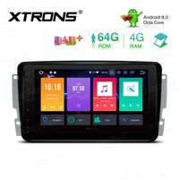 XTRONS Android 9.0 Car Stereo Radio Player Octa Core 4G RAM 64G ROM GPS Navigation 8 Inch Touch Screen Bluetooth Head Unit Supports Android Auto WiFi OBD2 DVR TPMS for Mercedes Benz C-Class W203 W168