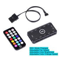 LEDdess DS Rainbow RGB Fan LED Sync Controller with 21key RF Remote for DS Fans(3rd Gen, A D E Series)