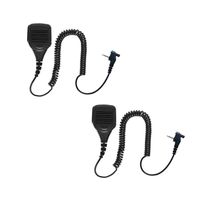 2 Pack BOMMEOW BPM290-Y7 Waterproof Shoulder Speaker Mic for Vertex Standard VX-210 VX-180 VX-160 VX-231 VX-454 Yaesu