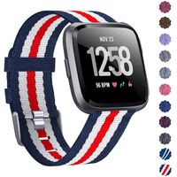 KIMILAR Compatible Versa Bands, Women Men Large Small Woven Fabric Breathable Accessories Strap Compatible Versa Smart Watch