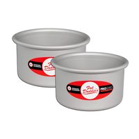 Fat Daddio's Anodized Aluminum Round Cake Pans, 5 x 3 Inch, Set of 2
