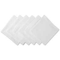 DII 100% Cotton Cloth Napkins, Oversized 20x20" Dinner Napkins, For Basic Everyday Use, Banquets, Weddings, Events, or Family Gatherings - Set of 6, White