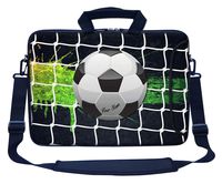 Meffort Inc Custom/Personalized Laptop Bag with Side Pocket & Shoulder Strap for Notebook Ultrabook Chromebook, Customized Your Name (11.6 Inch, Soccer Design)