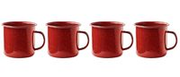 Asobu Happy Trails Classic Country Camper Coffee and Tea Mug (Red 4 Pack)