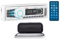 Boss MR1308BUA 1-Din Marine Bluetooth Receiver Aux, SD + Remote + Splash Guard