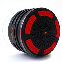 iFox iF013 Bluetooth Shower Speaker - 100% Waterproof Shower Radio. Wireless It Pairs to All Bluetooth Devices - Phones, Tablets, Computer, Games (Black)