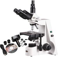 AmScope 40X-2500X Infinity Trinocular Compound Microscope + 10MP Camera for Windows & Mac OS