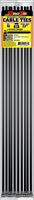 Pro Tie RB22SHD10 22-Inch UV Black Nylon Releasable Super Heavy Duty Cable Ties, 10-Pack