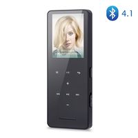 Mp3 Player with Bluetooth,TOOBOM 16GB Portable Digital Lossless Music Player with Voice Recorder/E-Book for Walking Running,Metal Shell Touch Buttons(Support up to 64GB)