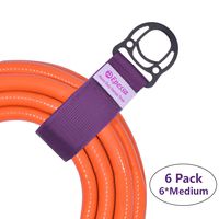 Heavy Duty Storage Straps,(8" - 6 Pack),Extension Cord Organizer,Hook and Loop Organizer Hanger for Cables, Extension Cords, Hoses, Ropes in Garage, Shed, Home, Shop, RV (6 Pack Medium)