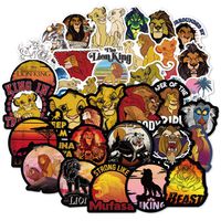 The Lion King Cartoon Laptop Sticker 50pcs Pack Lovely Vinyl Skateboard Water Bottle Computer Travel Case Guitar Snowboard Luggage Car Bike Phone Graffiti Decal