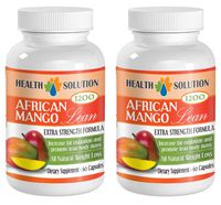 Fat Burner Pills - African Mango Extract (1200Mg) - African Mango Super Fruit Diet - 2 Bottles 120 Capsules