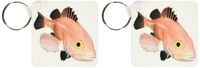 3dRose Yellow Rockfish - Key Chains, 2.25 x 4.5 inches, set of 2 (kc_63022_1)