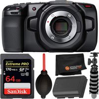 Blackmagic Design Pocket Cinema Body Only (CINECAMPOCHDMFT4K) 4K Camera Starter Bundle