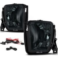 AUTOSAVER88 Factory Style Fog Lights For Dodge Ram 1500 2013 2014 2015 2016 2017 (Smoke Lens with Bulbs & Wiring Harness)