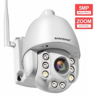 5MP PTZ WiFi Camera, BOAVISION HD Outdoor Wireless IP Camera, Pan Tilt 5X Optical Zoom, Two Way Audio, 196ft Full Color Night Vision, Dome Security Camera CamHi Onvif Protocol