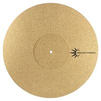 Turntable Slipmat Anti-Static Cork Mat - 1/8" Thick Vinyl Record Player Pad by Record-Happy. an Essential Upgrade for The Demanding Audiophile; with Receding Center. Improves Sound and Reduces Noise