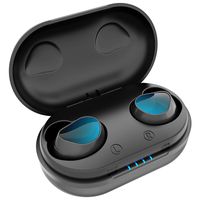 Wireless Earbuds, MAESTO Bluetooth 5.0 Wireless Earbuds with 1200mAH Charging Case IPX7 Waterproof TWS Stereo Headphones in-Ear Built-in Mic Headset Premium Sound with Deep Bass for Sport(Black+Blue)