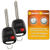 Discount Keyless Entry Remote Control Fob Replacement Uncut Car Ignition Key Fob For FJ, Land Cruiser HYQ1512V (2 Pack)