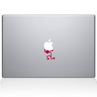 The Decal Guru 1009-MAC-15P-DR 1044-MAC-11A-BRO Atlas Stick Figure MacBook Decal Vinyl Sticker - 15" MacBook Pro (2015 & Older) - Red