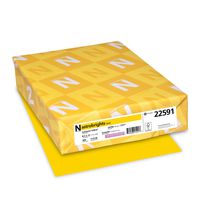 Wausau Astrobrights Heavy Duty Paper, 24 lb, 8.5 x 11 Inches, Sunburst Yellow, 500 Sheets (22591)