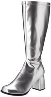 Ellie Shoes Women's Gogo Boot, Silver, 8 M US