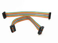 2PCS 20CM Length 2.54mm Pitch Yes10P to 40p 10-40 Way F/F Rainbow IDC Flat Ribbon Cable Connector (16P-20CM)