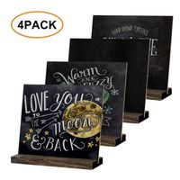 SmartUlife Mini Chalkboard Signs, 5 X 6 Inch Mini Chalkboard Sign with Base Stand, Set of 4 Pack