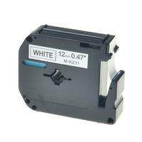 NineLeaf 1 Pack Replacement M231 MK231 M-K231 M-231 Label Tape Black on White 0.47 in x 26.2 ft Compatible for Brother P-Touch PT-90 PT-M95 PTM95M PT-70SR PT-80 PT-70BM PT-70 PT-65 PT-85 Printer