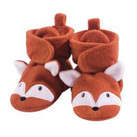 Hudson Baby Unisex Baby Cozy Fleece Booties, Orange Fox, 6-12 Months