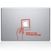 The Decal Guru Shake it Like a Polaroid Picture MacBook Decal Vinyl Sticker - 15" MacBook Pro (2015 & Older) - Orange (1170-MAC-15P-P)